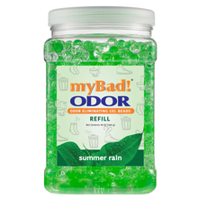 Load image into Gallery viewer, my Bad! Odor Eliminator Gel Beads 48 oz Refill - Summer Rain
