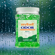 Load image into Gallery viewer, my Bad! Odor Eliminator Gel Beads 48 oz Refill - Summer Rain
