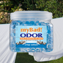 Load image into Gallery viewer, my Bad! Odor Eliminator Gel Beads 12 oz - Crisp Cotton
