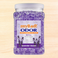 Load image into Gallery viewer, my Bad! Odor Eliminator Gel Beads 48 oz Refill - Lavender Bloom
