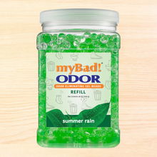 Load image into Gallery viewer, my Bad! Odor Eliminator Gel Beads 48 oz Refill - Summer Rain
